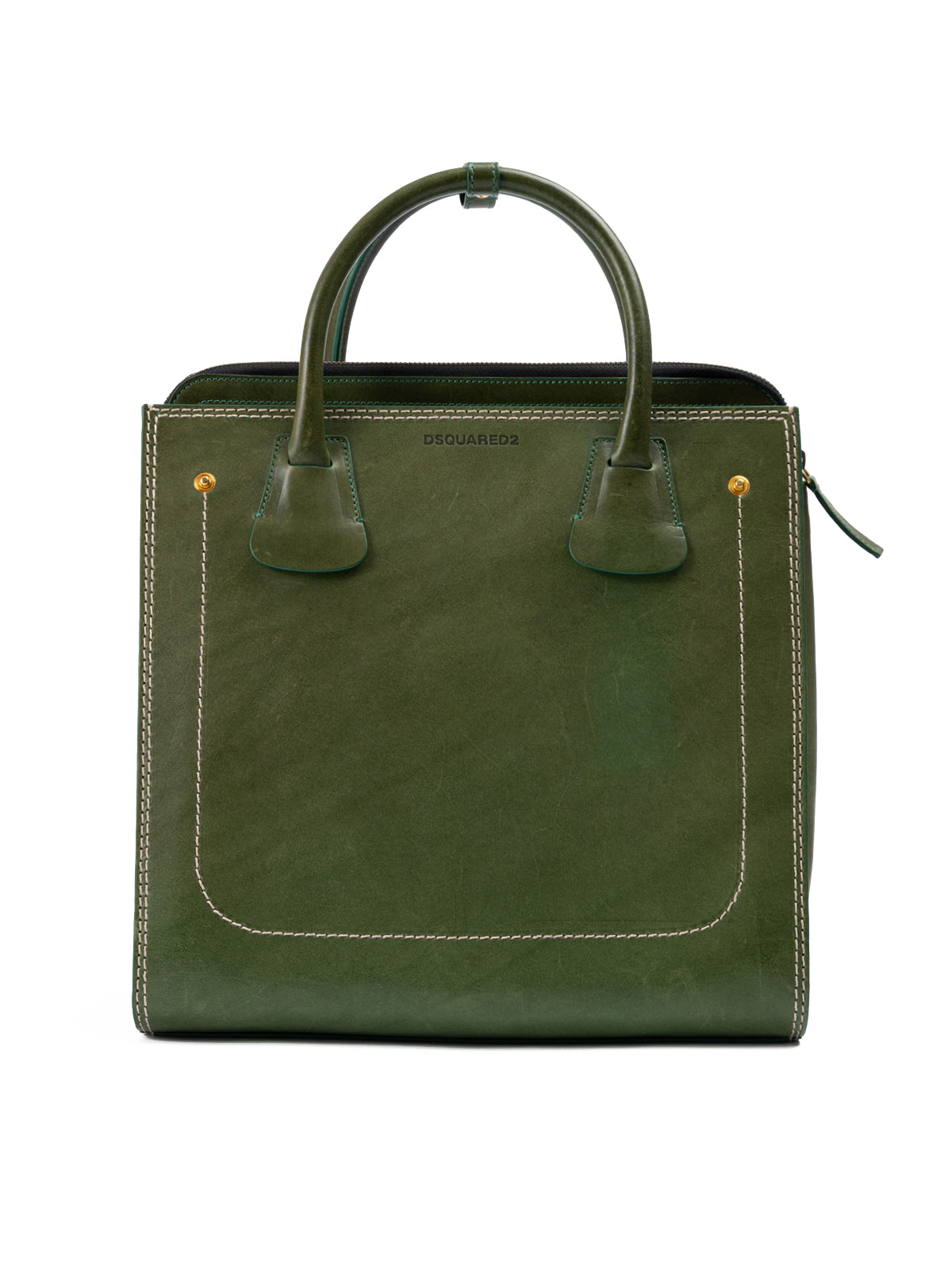 Yeşil deri Dsquared² tote çanta